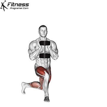 Dumbbell Goblet Curtsey Lunge