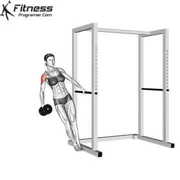Leaning Single Arm Dumbbell Lateral Raise