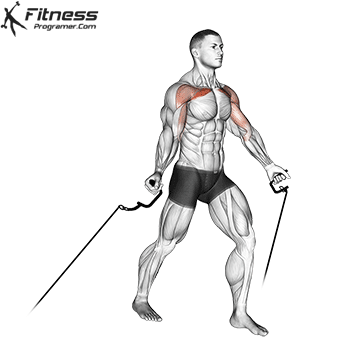 Low cable crossover for chest workout program