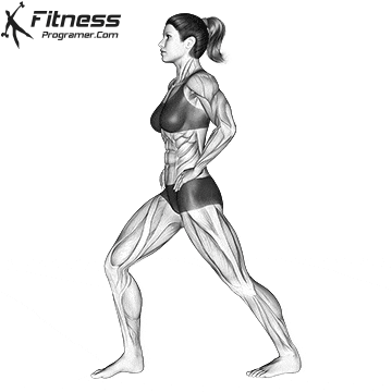 Lunging Straight Leg Calf Stretch