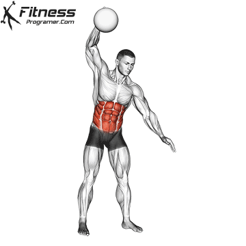 One Arm Medicine Ball Slam