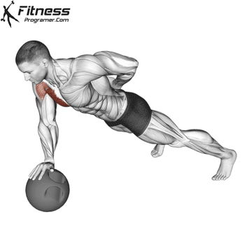 Single-Arm Push-Up on a Medicine Ball